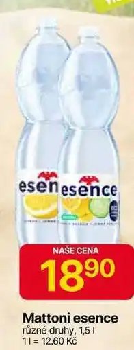 Hruška Mattoni esence různé druhy, 1,5l nabídka
