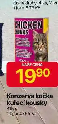 Hruška Konzerva kočka kuřecí kousky 415 g nabídka