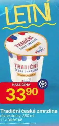 Hruška Tradiční česká zmrzlina různé druhy, 350 ml nabídka