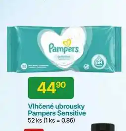 Hruška Pampers Sensitive Čisticí ubrousky 52ks nabídka