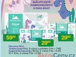 Hruška HARMONY Dino Hygienické kapesníky 150 ks, 2-vrstvé nabídka