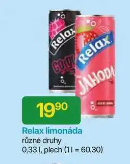 Hruška Relax limonáda různé druhy 0,33l nabídka