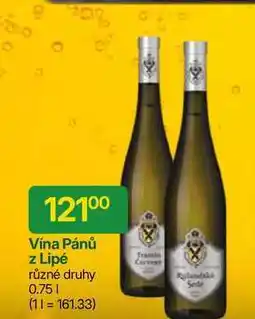 Hruška Vína Pánů z Lipé různé druhy 0.75l nabídka