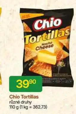 Hruška Chio Tortillas Kukuřičný snack 110g, vybrané druhy nabídka