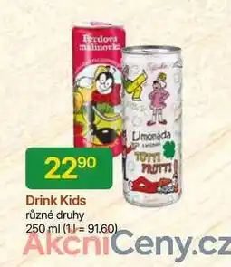 Hruška Drink Kids různé druhy 250 ml nabídka