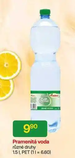 Hruška Hruška Pramenitá voda různé druhy 1.5l, PET nabídka