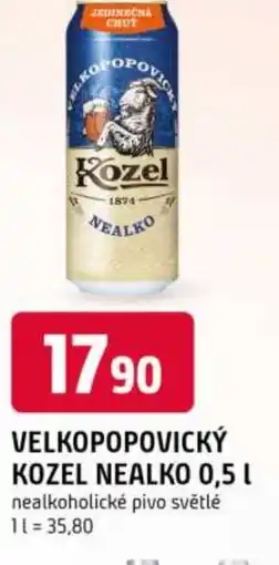 Trefa Velkopopovický kozel nealko nabídka