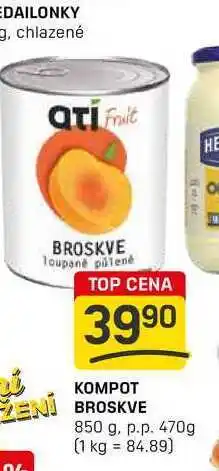 Flop KOMPOT BROSKVE 850 g, p.p. 470g nabídka