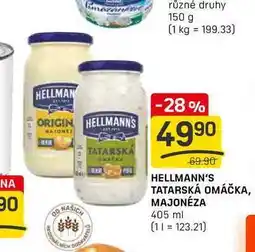 Flop HELLMANN'S TATARSKÁ OMÁČKA, MAJONÉZA 405 ml nabídka