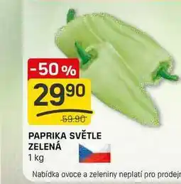 Flop PAPRIKA SVĚTLE ZELENÁ 1 kg nabídka