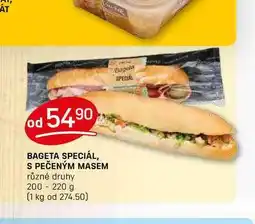 Flop BAGETA SPECIÁL, S PEČENÝM MASEM různé druhy 200 - 220 g nabídka