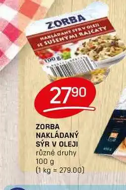 Flop ZORBA NAKLÁDANÝ SÝR V OLEJI různé druhy 100 g nabídka