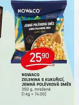 Flop NOWACO ZELENINA S KUKUŘICÍ, JEMNÁ POLÉVKOVÁ SMĚS 350 g, mražené nabídka