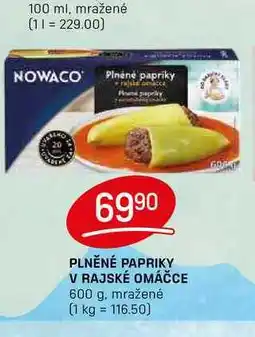 Flop PLNĚNÉ PAPRIKY V RAJSKÉ OMÁČCE 600 g, mražené nabídka