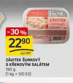 Flop ZÁVITEK ŠUNKOVÝ S KŘENOVÝM SALÁTEM 190 g nabídka
