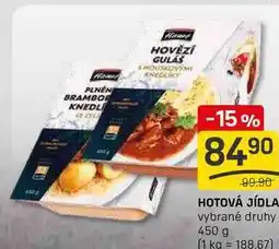 Flop HOTOVÁ JÍDLA. vybrané druhy 450 g nabídka