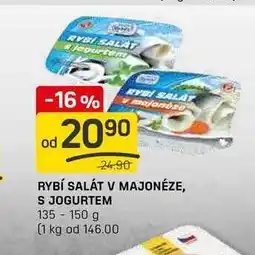 Flop RYBÍ SALÁT V MAJONÉZE, S JOGURTEM 135-150 g nabídka