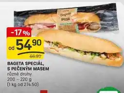 Flop BAGETA SPECIÁL, S PEČENÝM MASEM různé druhy 200-220 g nabídka