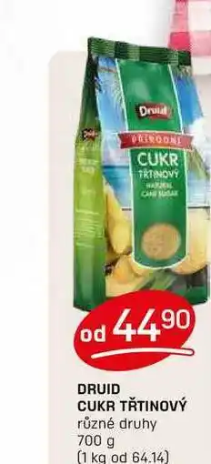 Flop DRUID CUKR TŘTINOVÝ různé druhy 700 g nabídka
