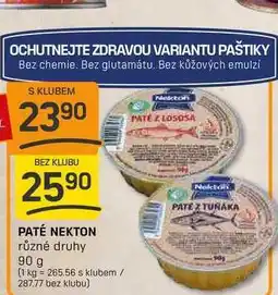 Flop PATÉ NEKTON různé druhy 90 g nabídka