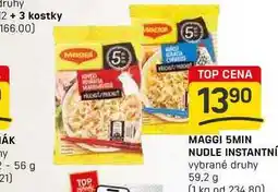Flop MAGGI 5MIN NUDLE INSTANTNÍ vybrané druhy 59,2 g nabídka
