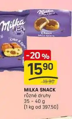 Flop MILKA SNACK různé ruhy 35-40 g nabídka