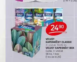 Flop VELVET KAPESNÍKY BOX Cube, 3-vrstvé 56 ks, 1 box nabídka