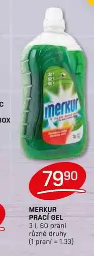 Flop MERKUR PRACÍ GEL 3 1, 60 praní různé druhy nabídka