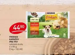 Flop FRISKIES KAPSIČKY PRO PSY vybrané druhy 4 x 85 g nabídka
