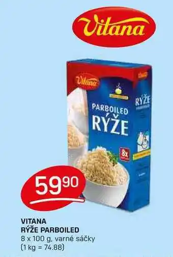 Flop VITANA RÝŽE PARBOILED 8 x 100 g, varné sáčky nabídka
