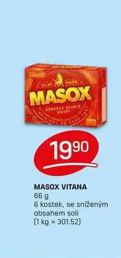 Flop MASOX VITANA 66 g 6 kostek, se sníženým obsahem soli nabídka