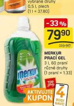 Flop MERKUR PRACÍ GEL 3 1, 60 praní nabídka