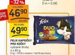 Flop FELIX KAPSIČKY PRO KOČKY vybrané druhy 4 x 85 g nabídka