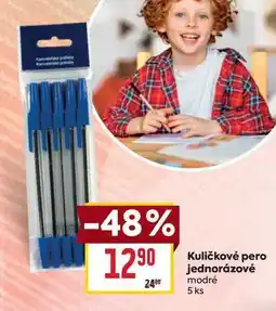 Billa Kuličkové pero jednorázové modré 5 ks nabídka