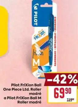 Billa Pilot Frixion Ball One Piece Ltd. Roller modré a Pilot Frixion Ball M Roller modré nabídka