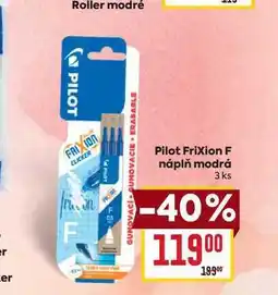 Billa Pilot Frixion F náplň modrá 3 ks nabídka