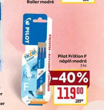 Billa Pilot Frixion F náplň modrá 3 ks nabídka