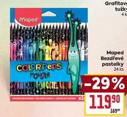 Billa Maped Bezdřevé pastelky 24 ks nabídka