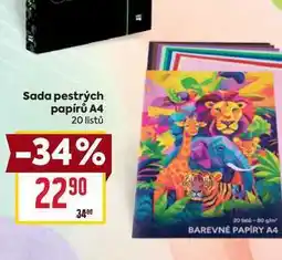Billa Sada pestrých papírů A4 20 listů nabídka