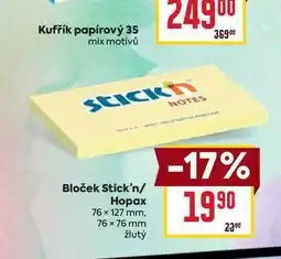 Billa Bloček Stick'n/ Hopax 76 × 127 mm, 76 × 76 mm žlutý nabídka
