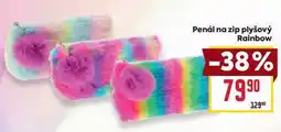 Billa Penál na zip plyšový Rainbow nabídka
