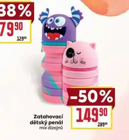 Billa Zatahovací dětský penál mix dizajnů nabídka