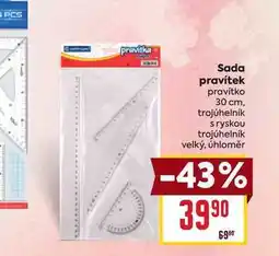Billa Sada pravítek pravítko 30 cm, trojúhelník sryskou trojúhelník velký, úhloměr nabídka