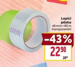 Billa Lepicí páska 48 mm × 60 m transparentní nabídka