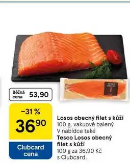 Tesco Tesco Losos obecný filet s kůží, 100 g nabídka