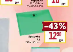 Billa Spisovka A5 240 x 190 mm nabídka