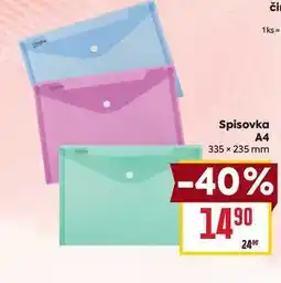 Billa Spisovka A4 335 x 235 mm nabídka
