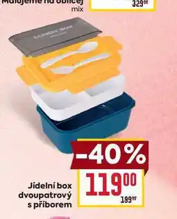 Billa Jídelní box dvoupatrový s příborem nabídka