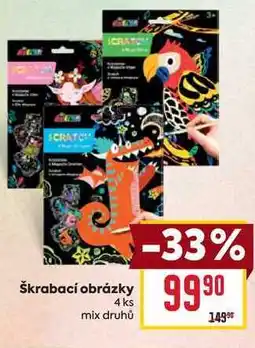 Billa Škrabací obrázky 4 ks nabídka