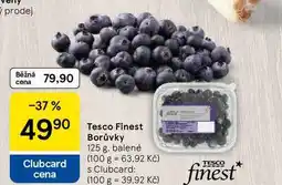 Tesco Tesco Finest Borůvky, 125 g, balené nabídka